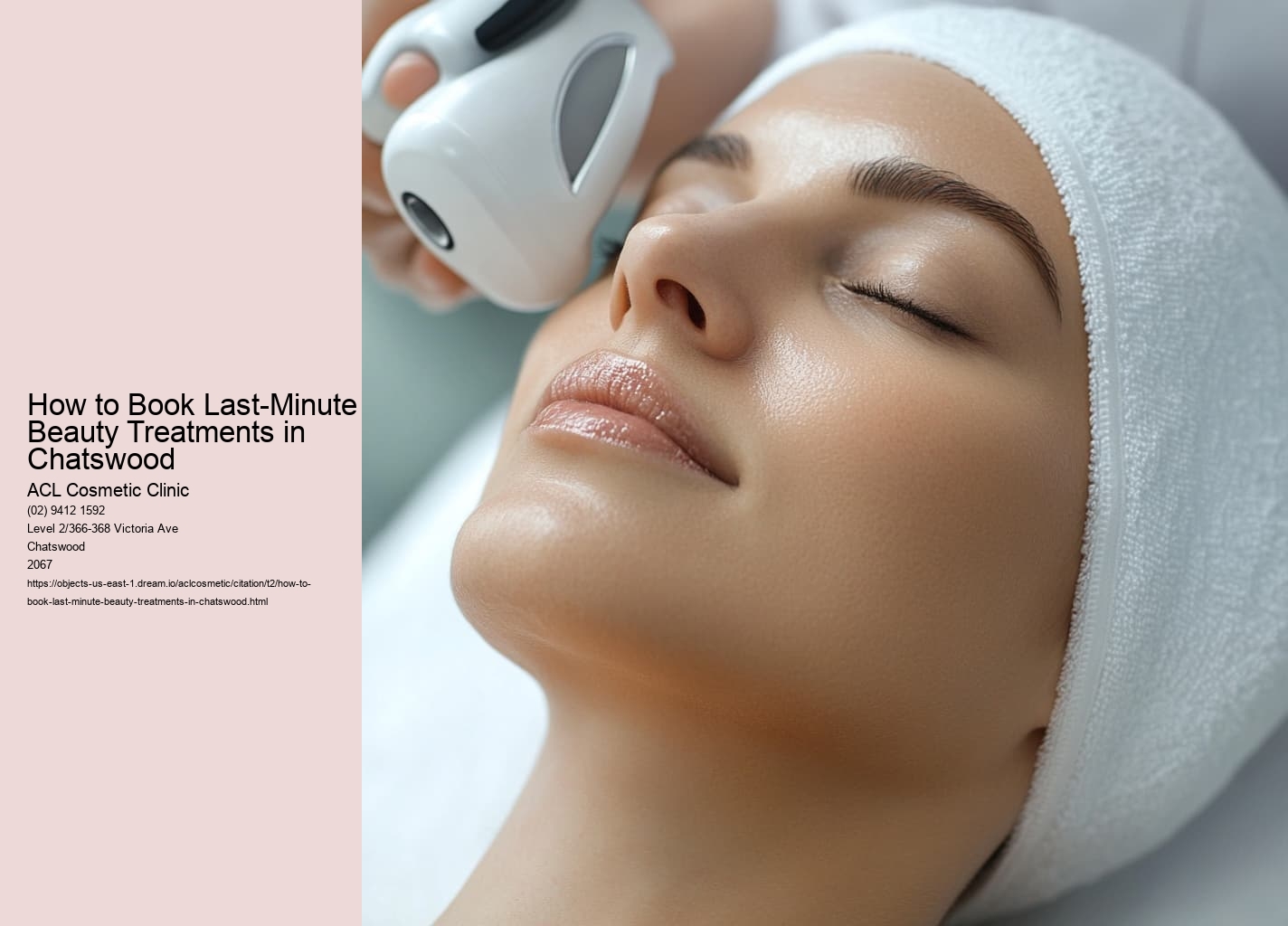 How to Book Last-Minute Beauty Treatments in Chatswood